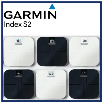 Garmin Index S2, Smart Scale with Wireless Connectivity, Black  (010-02294-02) & Index BPM, Smart