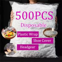 Disposable Food Cover Elastic Plastic Wrap Food Grade Food Lids Shoe Cover Shower Headgear Bowls Caps Food Fresh Saver Bag Dust