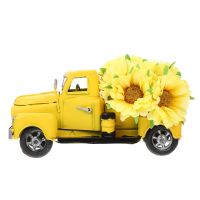 Bee Festival Decoration Home Tabletop Metal Truck The Sign Bees Adornment Silk Cloth Centerpiece Harvest