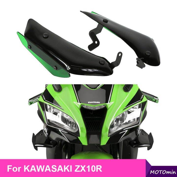 For KAWASAKI ZX10R Fairing Motorcycle parts Aerodynamic Wing Kit Fixed