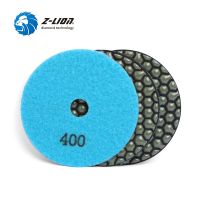 Z-LION 4 Dry Diamond Polishing Pad 3 Pcs 100mm Flexible Angle Grinder Dry Grinding Pad Granite Marble Concrete Polish Tool