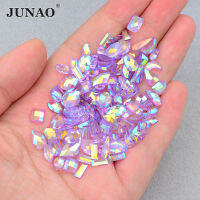 JUNAO 10G สีผสมขนาดผสมโปร่งใสสีม่วง AB เล็บ Rhinestones ชุด Flatback วุ้นคริสตัลหินกาวบน Strass Appliques