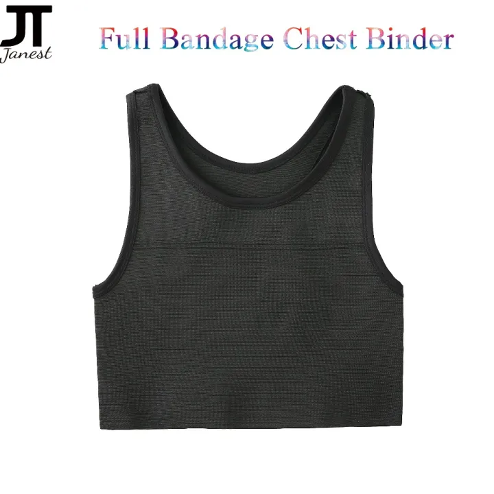 ใหม่ล่าสุด JANEST Pullover Full Bandage Chest Binder Tomboo FTM เสื้อ