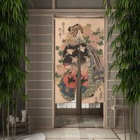 Japanese Geisha Door Curtain  Art Girls Dining Door Decor C Partition C Drape Kitchen Entrance Hanging