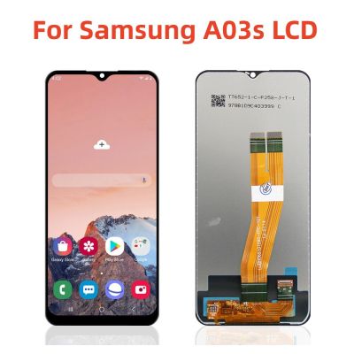 จอ LCD สำหรับ Samsung Galaxy ที่แข่งขันได้ A03s A037M A037F SM-A03s หน้าจอ LCD ชุดประกอบดิจิไทเซอร์หน้าจอสัมผัสแสดงผลพร้อมอะไหล่เปลี่ยน LPL37132เฟรม