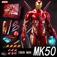 เวนเจอร์ส Mk50 I RON Man มหัศจรรย์ซูเปอร์ฮีโร่ I RON Man ชุด10th ครบรอบมือถือที่สามารถเคลื่อนย้าย Diy รูปแบบการชุมนุมของเล่นเด็ก