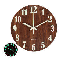 นาฬิกาแขวนส่องสว่างไม้เงียบไม่ฟ้องครัว WallClocks กับไฟกลางคืนสำหรับห้องนั่งเล่นในร่มกลางแจ้ง