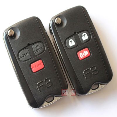 DAKATU เปลือกรีโมกุญแจแบบพลิกแก้ไข3ปุ่มสำหรับ BYD F3 F3R กุญแจรถยนต์แบบพับได้กรณีช่องว่าง
