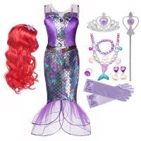 【HOT】✔✠ Little Ariel Kids Costume Children Birthday