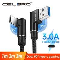 90 Degree Right Angle Usb Type C Cable 3m 2m Cabo Tipe C Game For Xiaomi Mi 12 11 Samsung Galaxy S22 S21 S20 Ultra Note 20 Plus Cables  Converters