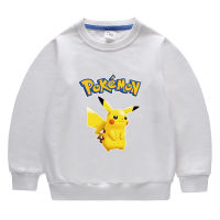 Pokémons เสื้อผ้าเด็ก2-9ปีเด็กผ้าฝ้าย100% ด้านบนคอกลมกีฬาเสื้อยืดสำหรับหนุ่มๆสาวๆคลุมด้วยผ้าเสื้อกันหนาวแขนยาวฤดูใบไม้ผลิและฤดูใบไม้ร่วง