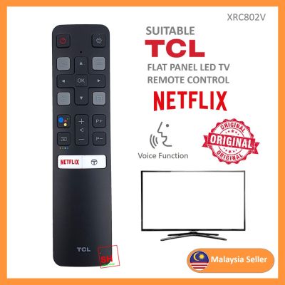 TCL Original Netflix Smart LED FLAT PANEL รีโมทคอนลพร้อมฟังก์ชั่นเสียง XRC802V