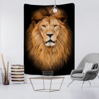 Animal World Tapestry Lion Background Cloth Hanging Cloth Home Furnishing Fabric Art Wall Hanging