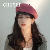 Chushi [พร้อมส่ง] หมวกเบเร่ต์ ทรงแปดเหลี่ยม ขนาดเล็ก แฟชั่นฤดูใบไม้ผลิ และฤดูใบไม้ร่วง สไตล์เรโทร สําหรับผู้หญิง 2023 lld