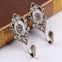 【cw】 2pcs Vintage Alloy Curtain Tieback Wall Mounted Drapery Bedroom Window Holdback Hooks Hat Rose Pattern Fittings Door Home Decor