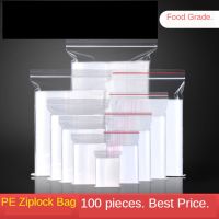 100 Pcs/lot Mini Zip Lock Bags for Packing PE Plastic Packaging Bags Plastic Zipper Bag Ziplock Bag Ziplock Drawstring Pouch Food Storage Dispensers