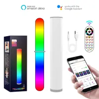 Modern LED Cylinder Standing Floor Lamp Bedside RGB16 Color APP Remote USB Colorful Living Room Decor Atmosphere Indoor Light