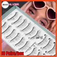 DANCH 10 Pairs เครื่องมือแต่งหน้าตา นำกลับมาใช้ใหม่ได้ ข้ามสั้น ธรรมชาติ ปุยนุ่ม 6D Faux Mink Hair ขนตาปลอม