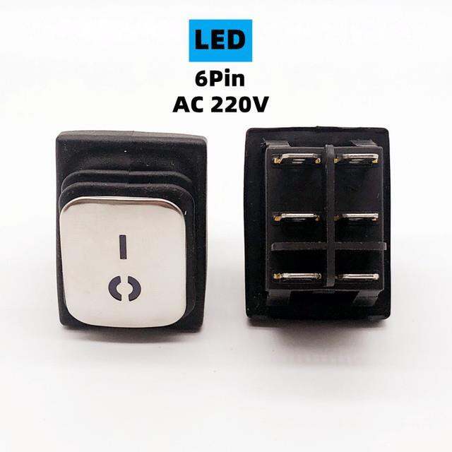 kcd4-stainless-steel-waterproof-rocker-switch-on-off4-6pin-electrical-equipment-switch-with-led-power-supply-16a-250v-20a-125vac