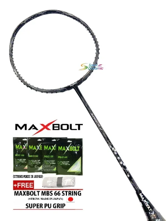 Maxbolt Superstar LT (BlackSilver) Badminton Racket [100 Original