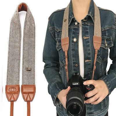 ✈○▲ Universal Adjustable Camera Shoulder Neck Strap Cotton Leather Belt For Nikon Canon DSLR Cameras Strap Accessories Strap Belt