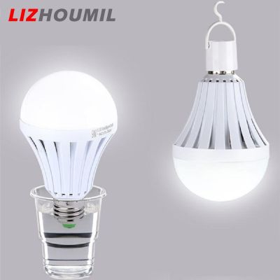 LIZHOUMIL หลอดไฟไฟ Led สามารถชาร์จได้อัตโนมัติไฟฉุกเฉินประหยัดพลังงานโคมไฟสไตล์วินเทจในครัวเรือนพร้อมตะขอ