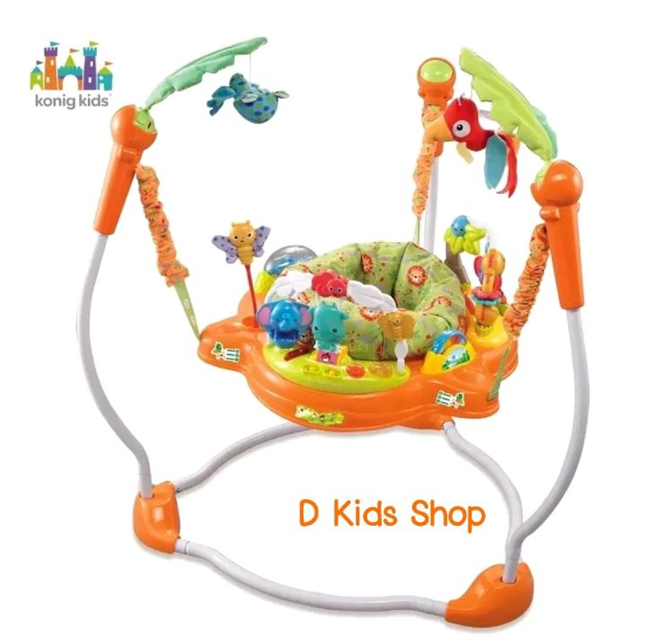 jumperoo-jungle-จั้มเปอร์เด็ก-สีส้มสีสดใส-มีดนตรี-มีไฟ-เสริมพัฒนาการเด็ก