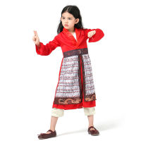 ? Popular Clothing Theme Store~ Cos Mulan Dress Kindergarten Stage Performance Costume Childrens Holiday Game Play Anime Movie