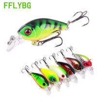 Crankbaits ชุดผสมสี45มม.4G Fishing Lure Minnow Wobbler Crank เหยื่อ Jerkbait Bass Swimbait Treble Hooks Swim Hard Tackle