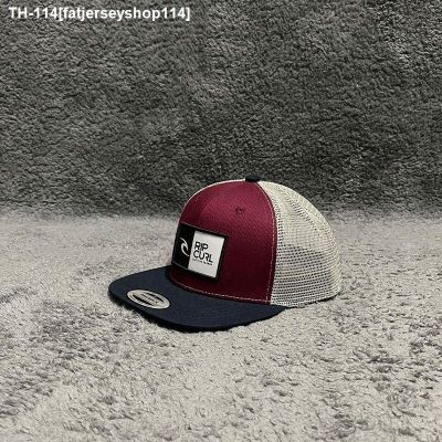 ₪❁ fatjerseyshop114 RIPCURL surfing flat eaves of baseball cap truck locomotive hat shading is prevented bask in mens and womens wine red flat hat along