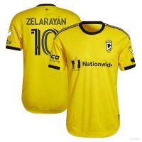 NEW Jay 2023 Mls Lucas Zelarayan Columbus Crew Jersey Gold Short Sleeve Football T-shirt Sport Large