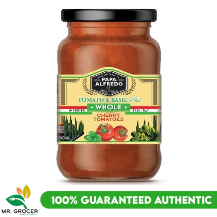 Papa Alfredo Whole Cherry Tomato and Basil Sauce 350g Lazada PH
