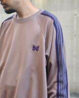 สเวตเชิ้ต1:1แขนยาวเสื้อฮู้ดคอกลมปักลายแถบสีฟ้าสำหรับผู้ชายผู้หญิงใหม่2023