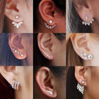 Hot Crystal Flower Stud Earrings for Women Fashion Jewelry Rhinestones Earrings Gift for Party and Best Friend