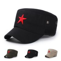 Red Star Embroidery Men Army Hat Woman CottonCasual Baseball Cap Adjustable Hats