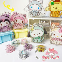 Kawaii Sanrio Kuromi ผู้ถือปากกา Cinnamoroll Mymelody อะนิเมะอุปกรณ์นักเรียนสก์ท็อปกล่องเก็บเครื่องเขียนของเล่นสำหรับของขวัญสาว