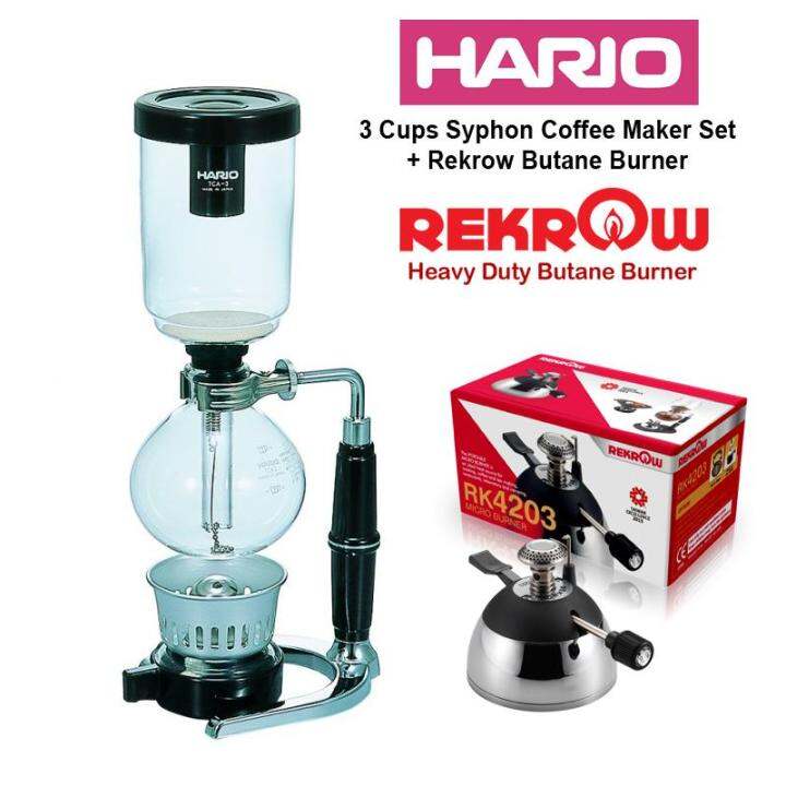 Hario TCA3 Coffee Syphon Coffee Maker "Technica" 3 cups With Rekrow