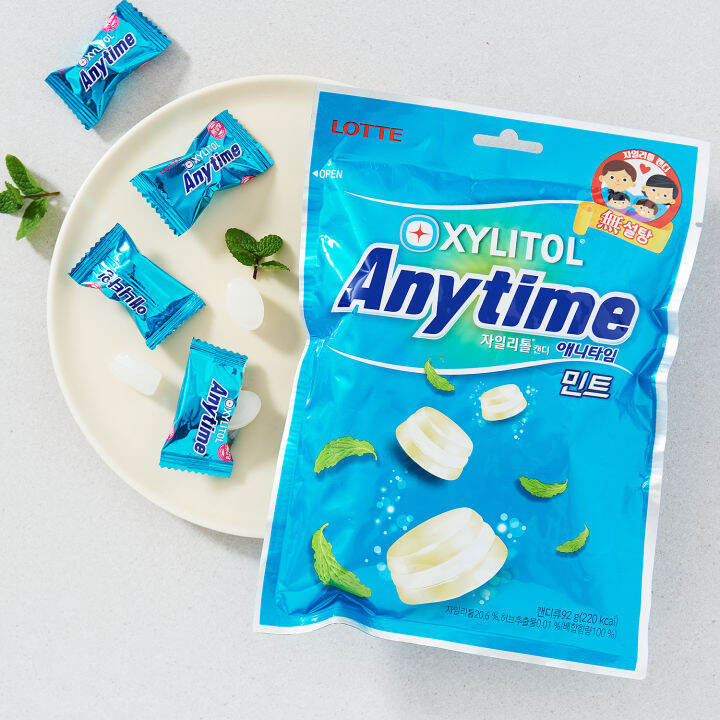 Lotte Korean Anytime Xylitol Mint Candy 92g Lazada PH