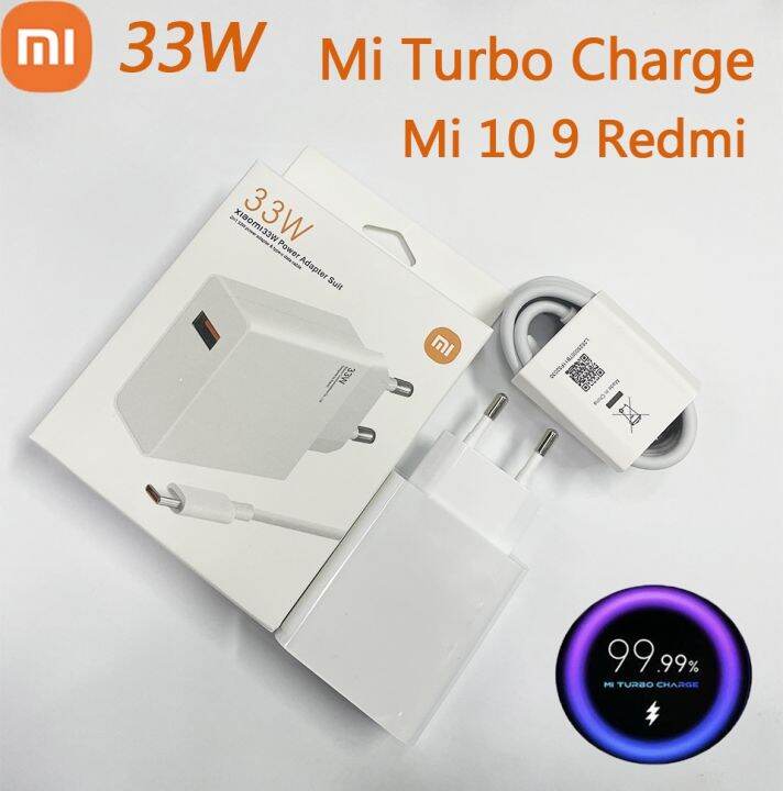 AQ NEW】bộ Sạc Nhanh 33W Xiaomi Chính Hãng Mi Turbo Charge Sạc Điện Thoại Eu  Mỹ Cargador Redmi Note 11 10 Poco M2 Pro 10S Blackshark 2 Charguur |  