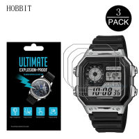 3PACK NANO ป้องกันการระเบิดป้องกันหน้าจอสำหรับ Casio AE-1200 AE-1300 AE1200 / AE1200WH-1A / AE1200WHD-1A กีฬานาฬิกา LCD ฟิล์ม-nxfnxfnxghnxgb