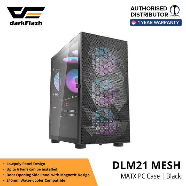 darkFlash DLX21 Mesh EATX PC Case - Tempered Glass ATX Gaming Case [2 ...