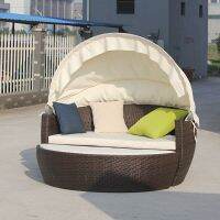 ↂ outdoor furniture open-air beach bed rattan large round leisure swimming pool lazy sun