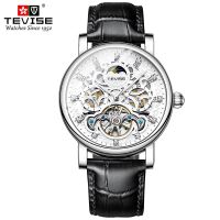 ⌚Tevise นาฬิกา Tourbillon อัตโนมัตินาฬิกาข้อมือกลไกผู้ชายแบรนด์ชั้นนำนาฬิกาทองหรูหราแฟชั่นดีไซน์ดัง