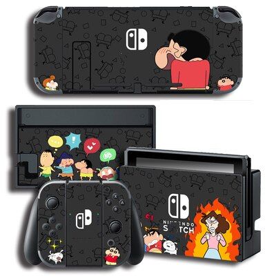 crayon-shin-chan-สติ๊กเกอร์แผ่นฟิล์มกันรอยโน๊ตบุคสำหรับ-nintendo-switch-คอนโซล-คอนโทรลเลอร์-ขาตั้งสติกเกอร์