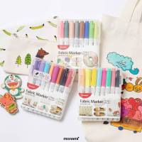 ปากกาเขียนผ้า ปากกาเพ้นท์ผ้า Monami Fabric Marker 470 ชุด 8 สี และ 16 สี ชนิดเพ้นท์ติดถาวร