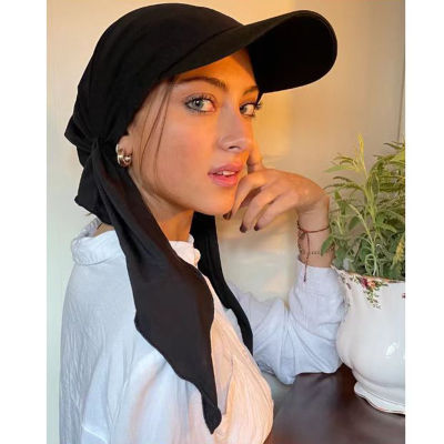 [hot]Muslim Hijab Turban Hat for Women Girls Baseball Cap Sun Hats Headscarf Scarf Cap Solid Color Fashion Women Soft scarves