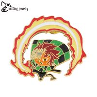 【cw】 Anime Demon Slayer Enamel Lapel Pins Kamado Tanjirou Cartoon Metal Badges Chainsaw Man Brooch For Women Jewelry Fans Gift