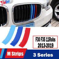 ด้านหน้าไตเตาย่าง8 11บาร์กระจังหน้าปกคลิปปั้นตัดเหมาะสำหรับ BMW 3 Series F30 F31 2013-2017 3D ประสิทธิภาพสไตล์สี