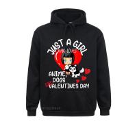 Just A Girl Who Loves Anime Dogs Valentines Day Girls Hooded Pullover 3D Hoodies Family Men Sweatshirts Family Autumn Hoods Size Xxs-4Xl