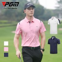 PGM Men Golf Wear Thin Breathable Polo Shirts Male Short-sleeved Soft Sports T-shirts Outdoor Casual Jersey Summer M-XXL